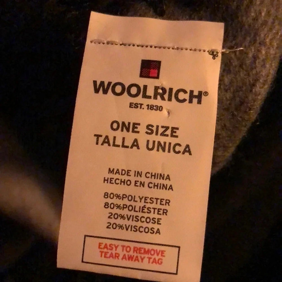 WOOLRICH One Size Plaid Gingham Polyester Cape Cardigan Lagenlook - Picture 6 of 7